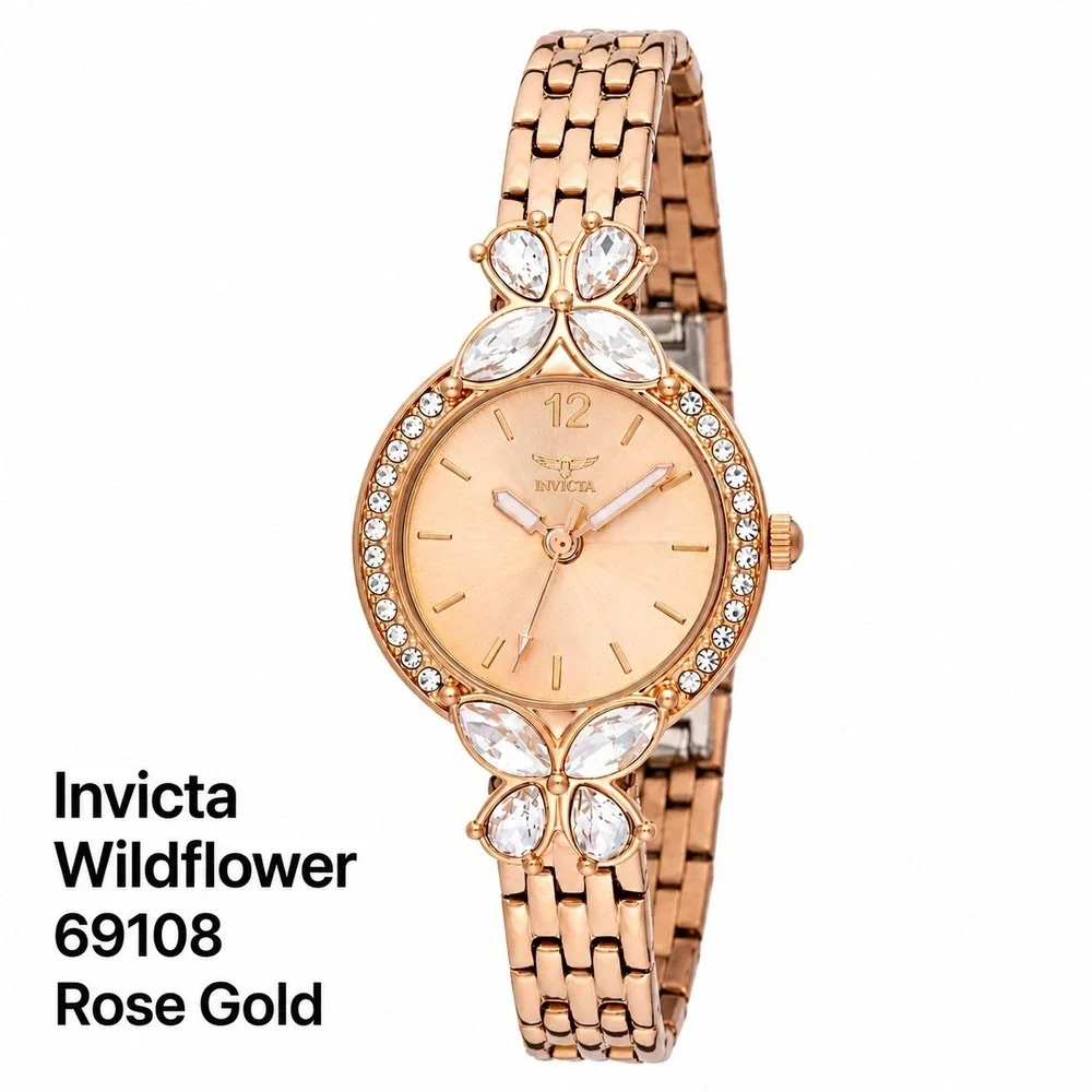 NEW Invicta Wildflower Women's Watch - 30mm, Rose Gold (69108)